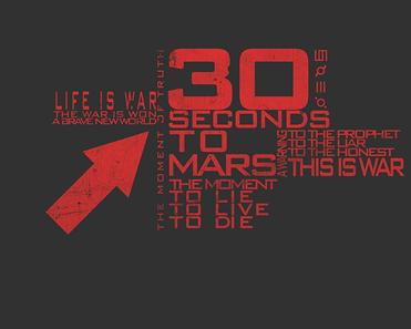 HD wallpaper: red 30 seconds text clip art, 30 seconds to mars ...